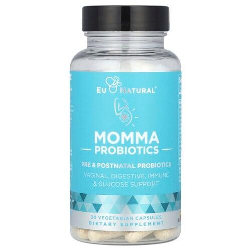Eu Natural, Momma 프로바이오틱, 산전 및 산후 프로바이오틱, 베지 캡슐 30정 상품 이미지