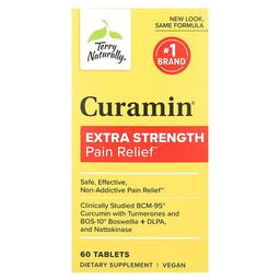 테리 내추럴리 Terry Naturally, Curamin, 통증 완화, 60정
