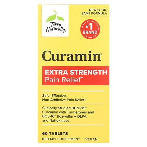 테리 내추럴리 Terry Naturally, Curamin, 통증 완화, 60정 상세 이미지
