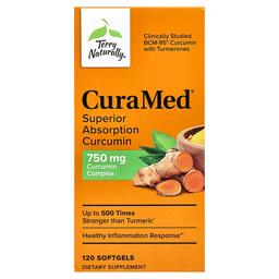 테리 내추럴리 Terry Naturally, CuraMed, 흡수력 강화 커큐민, 750mg, 소프트젤 120정
