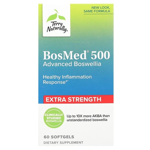 테리 내추럴리 Terry Naturally, BosMed 500, 고급 보스웰리아, 소프트젤 60정(소프트젤당 500mg) 상세 이미지