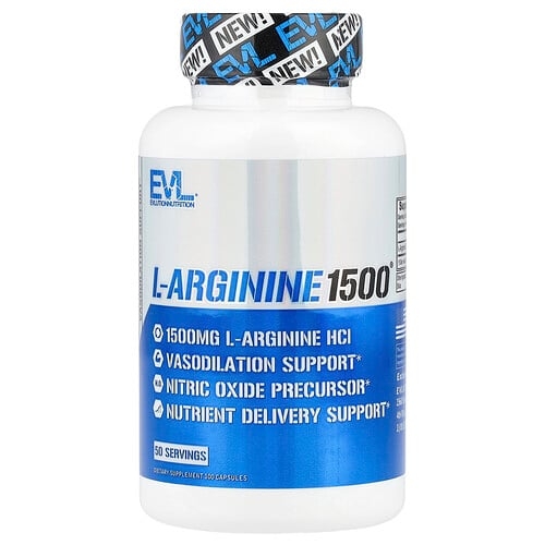 이보루션 뉴트리션 EVLution Nutrition, L-Arginine1500®, 캡슐 100정(캡슐 1정당 750mg) 상세 이미지