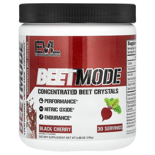 이보루션 뉴트리션 EVLution Nutrition, BeetMode, 농축 비트 결정, 블랙 체리, 195g(6.88oz) 상품 이미지
