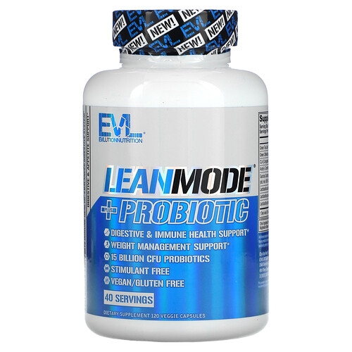 이보루션 뉴트리션 EVLution Nutrition, LeanMode + 프로바이오틱, 캡슐 120정 상세 이미지