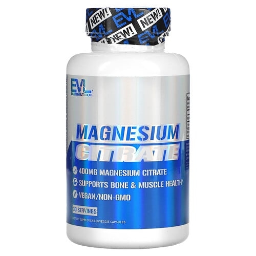 이보루션 뉴트리션 EVLution Nutrition, 마그네슘시트레이트, 베지 캡슐 60정(캡슐 1정당 200mg) 상세 이미지