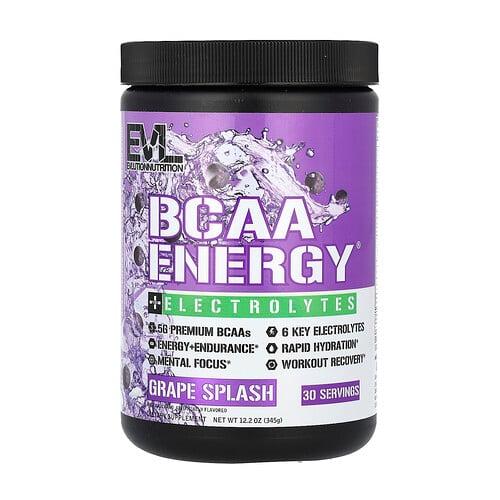 이보루션 뉴트리션 EVLution Nutrition, BCAA 에너지 플러스 전해질, 그레이프 스플래시, 345g(12.2oz) 상품 이미지