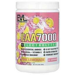 이보루션 뉴트리션 EVLution Nutrition, EAA 7000 + 전해질, 핑크 레모네이드, 369g(13oz)