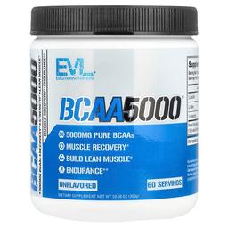 이보루션 뉴트리션 EVLution Nutrition, BCAA5000, 무맛, 300g(10.58oz)