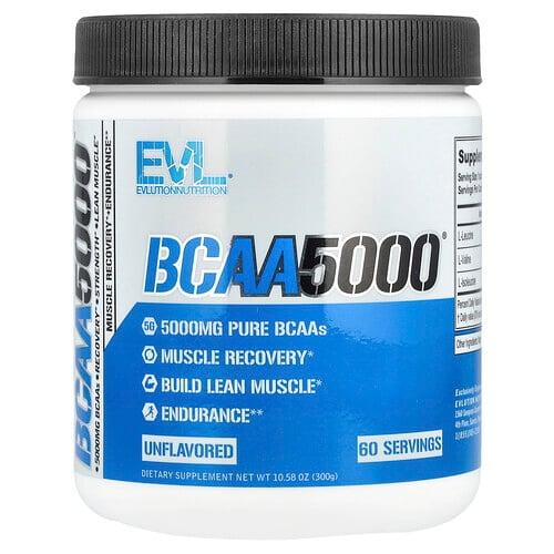 이보루션 뉴트리션 EVLution Nutrition, BCAA5000, 무맛, 300g(10.58oz) 상품 이미지