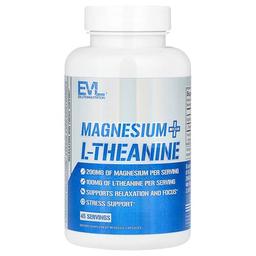 이보루션 뉴트리션 EVLution Nutrition, 마그네슘 플러스 L-테아닌, 베지 캡슐 90정