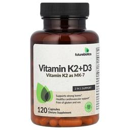퓨쳐바이오틱스 Futurebiotics, 비타민K2 + D3, 캡슐 120정