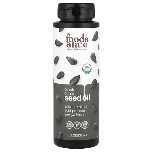 푸드 얼라이브 Foods Alive, 유기농 블랙 커민 씨오일, 236ml(8fl oz) 상세 이미지