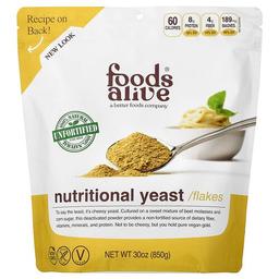 푸드 얼라이브 Foods Alive, 영양 효모 플레이크, 비강화, 907g(2lb)