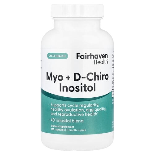 페어해븐 헬스 Fairhaven Health, 미오 + d-카이로 이노시톨, 캡슐 120정 상세 이미지
