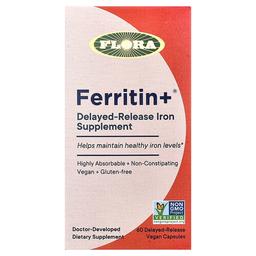 프로라 Flora, Ferritin +®, 지연 방출 베지 캡슐 60정(캡슐당 20mg)