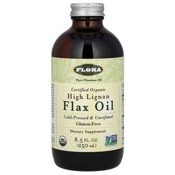 프로라 Flora, 유기농 인증 하이 리그난 아마 오일, 250ml(8.5fl oz)