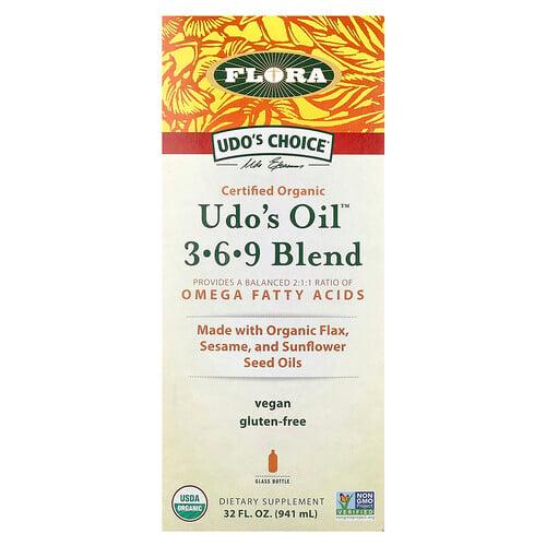 프로라 Flora, Udo's Choice, Udo's Oil 3-6-9 혼합물, 946ml(32fl oz) 상품 이미지