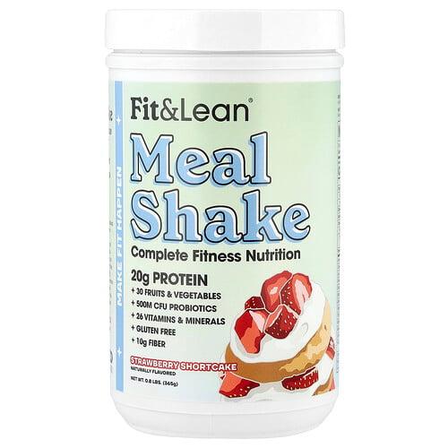 핏 & 린 Fit & Lean, 밀 셰이크, Complete 피트니스 Nutrition, 스트로베리 쇼트케이크, 365g(0.8lb) 상품 이미지
