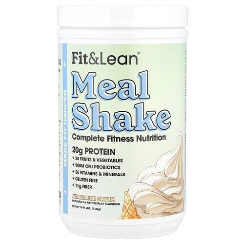 핏 & 린 Fit & Lean, 밀 셰이크, Complete 피트니스 Nutrition, 바닐라 아이스크림, 440g(0.97lb) 상품 이미지