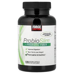 Force Factor, ProbioSlim® + 프리바이오틱 섬유소, 베지 캡슐 120정