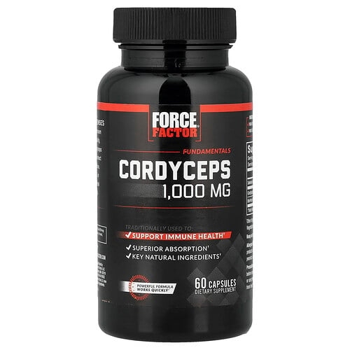 Force Factor, 펀더멘탈, 동충하초, 캡슐 60정 상세 이미지