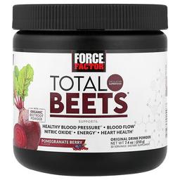 Force Factor, Total Beets, 오리지널 드링크 파우더, 석류 베리, 210g(7.4oz)