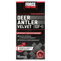Force Factor, 펀더멘탈, 사슴 녹용(IGF-1), 캡슐 60정