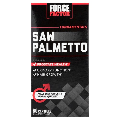 Force Factor, 펀더멘탈, 쏘팔메토, 캡슐 60정 상세 이미지