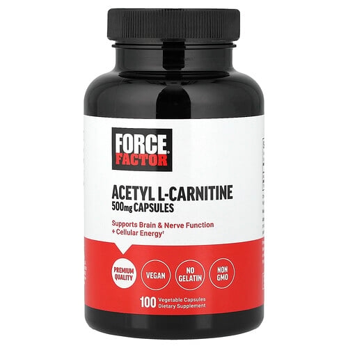 Force Factor, 아세틸 l-카르니틴, 500mg, 베지 캡슐 100정 상세 이미지
