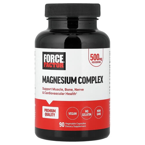 Force Factor, 마그네슘 복합체, 500mg, 베지 캡슐 90정 상세 이미지