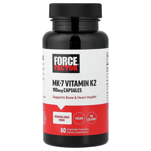 Force Factor, MK-7 비타민K2, 100mcg, 베지 캡슐 60정 상세 이미지