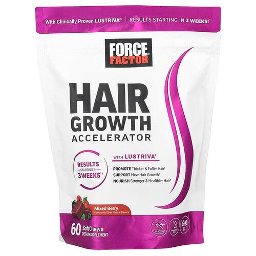 Force Factor, 모발 성장 액셀러레이터, 믹스 베리, 소프트츄 60개 상품 이미지