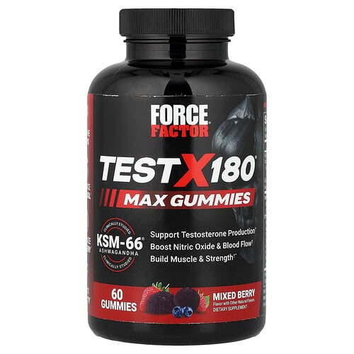 Force Factor, Test X180® Max 구미젤리, 믹스 베리, 구미젤리 60개 상세 이미지