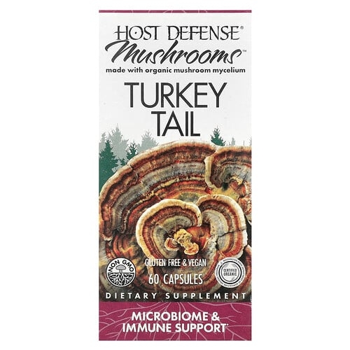 호스트 디펜스 Host Defense, Mushrooms™, 구름버섯, 캡슐 60정(캡슐당 0.5g) 상세 이미지