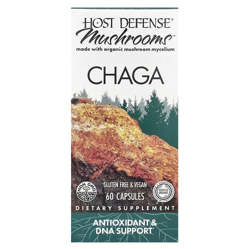 호스트 디펜스 Host Defense, Mushrooms™, 차가버섯, 캡슐 60정(캡슐 1정당 0.5g) 상세 이미지