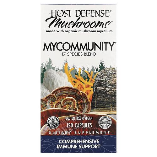 호스트 디펜스 Host Defense, Mushrooms™, MyCommunity®, 캡슐 120정 상품 이미지