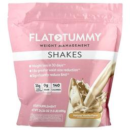 플랫 터미 Flat Tummy, 셰이크, 천연 바닐라 맛, 690g(1.5lb)