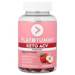 플랫 터미 Flat Tummy, 케토 ACV 구미젤리, 천연 사과, 구미젤리 60개