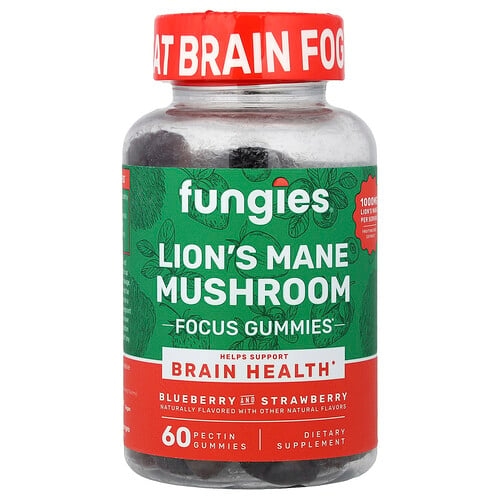 펀지스 Fungies, 노루궁뎅이버섯 구미젤리, 블루베리 및 딸기, 펙틴 구미젤리 60개 상세 이미지