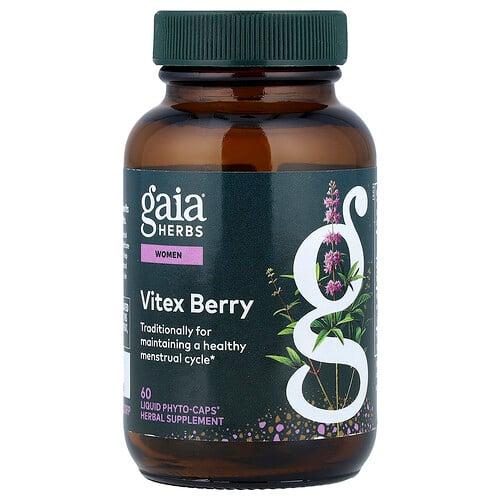 가이아 허브 Gaia Herbs, 여성용, 바이텍스 베리, 액상 Phyto-Caps® 60정(캡슐 1정당 500mg) 상품 이미지