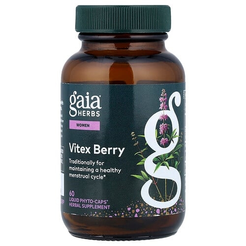 가이아 허브 Gaia Herbs, 여성용, 바이텍스 베리, 액상 Phyto-Caps® 60정(캡슐 1정당 500mg) 상세 이미지
