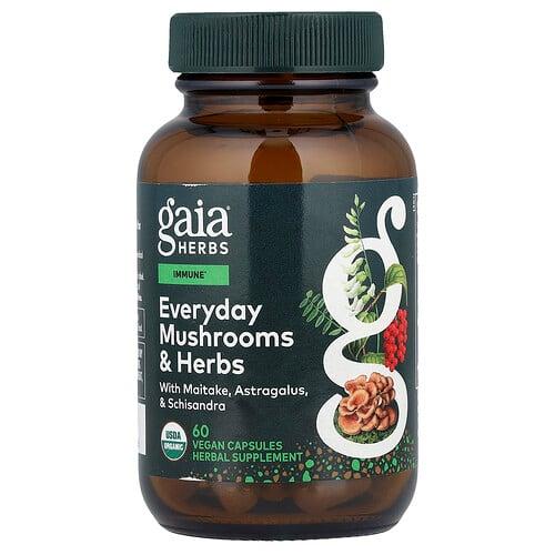 가이아 허브 Gaia Herbs, 에브리데이 버섯 & 허브, 베지 캡슐 60정 상품 이미지