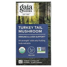 가이아 허브 Gaia Herbs, 구름버섯, 베지 캡슐 40정(캡슐 1정당 400mg)