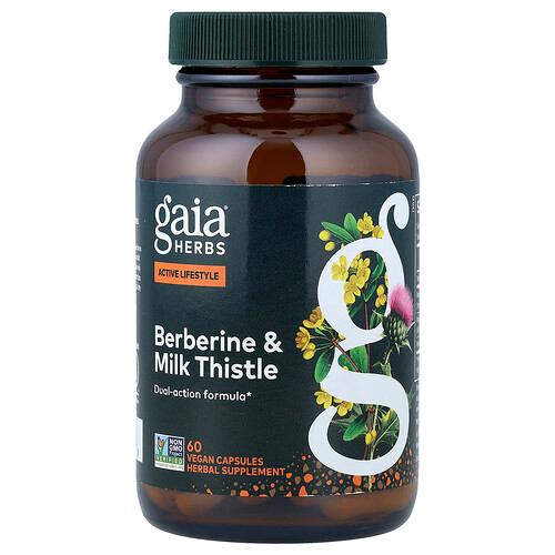 가이아 허브 Gaia Herbs, 베르베린 & 밀크시슬, 베지 캡슐 60정 상품 이미지