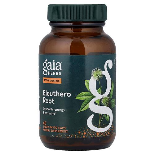 가이아 허브 Gaia Herbs, 가시오갈피 뿌리, Liquid Phyto-Caps® 60정(1정당 277mg) 상품 이미지