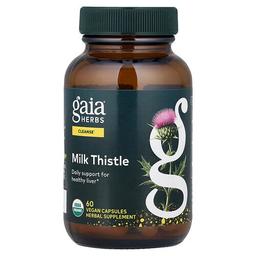 가이아 허브 Gaia Herbs, 밀크시슬, 비건 캡슐 60정(캡슐 1정당 250mg)