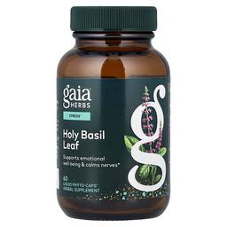 가이아 허브 Gaia Herbs, 홀리 바질 잎, 액상 Phyto-Caps® 60정