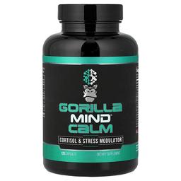 Gorilla Mind, Calm, 코티솔 및 스트레스 조절제, 캡슐 120정