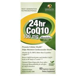 젠슈틱 네츄럴 Genceutic Naturals, 24시간 CoQ10, 100mg, Vegetarian Capsules® 60정