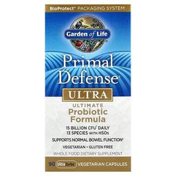 가든 오브 라이프 Garden of Life, Primal Defense®, 울트라, 얼티밋 프로바이오틱 포뮬라, UltraZorbe™ 베지 캡슐 90정